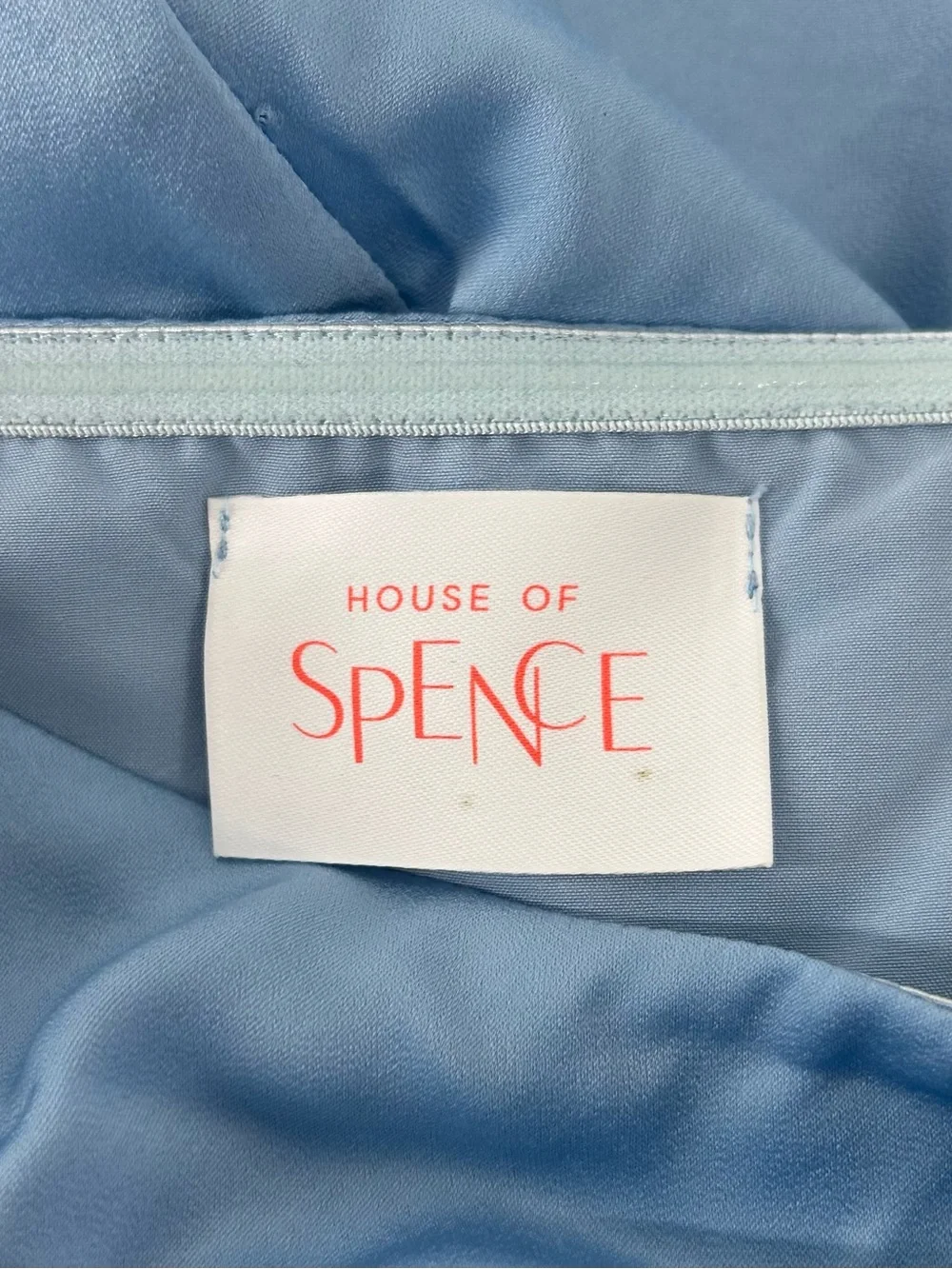 House of Spence Strapless Light Blue Mini Dress with Cowl Neckline - Picture 5 of 6